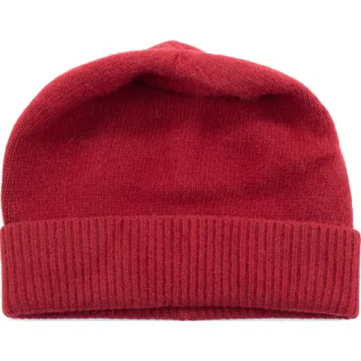Portolano Cashmere Beanie In Red