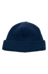 Portolano Cashmere Beanie In Classic Navy