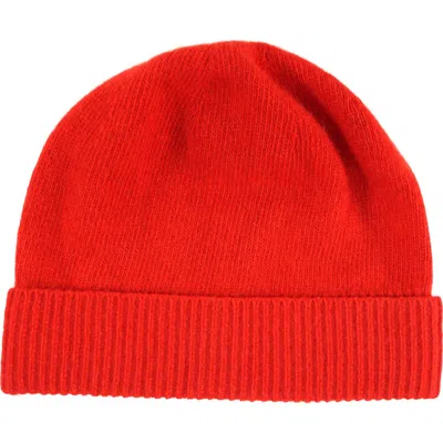 Portolano Cashmere Beanie In Red