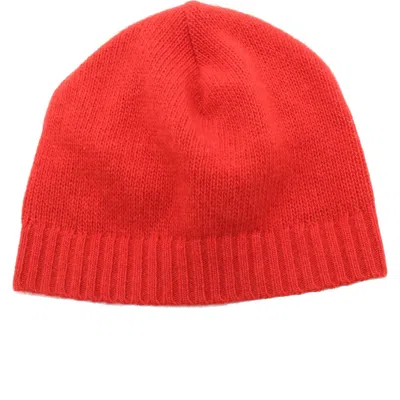 Portolano Cashmere Beanie In Red