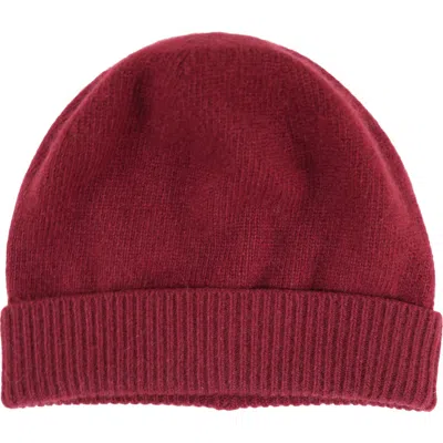 Portolano Cashmere Beanie In Burgundy