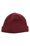 Portolano Cashmere Beanie In Burgundy