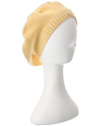 Portolano Cashmere Beret In Yellow