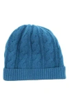 Portolano Cashmere Cable Knit Beanie In Multi