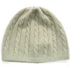 Portolano Cashmere Cable Knit Beanie In Green