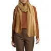 Portolano Cashmere Cable Knit Scarf In Brown