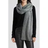 Portolano Cashmere Cable Knit Scarf In Gray