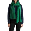 Portolano Cashmere Cable Knit Scarf In Green