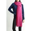 Portolano Cashmere Cable Knit Scarf In Pink