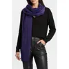 Portolano Cashmere Cable Knit Scarf In Purple