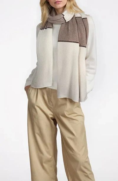 Portolano Cashmere Color Block Wrap With Lurex In Pattern