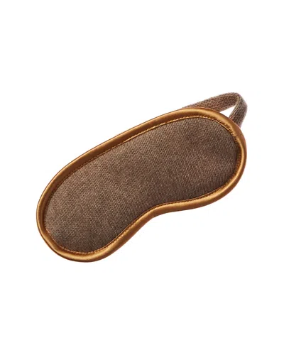 Portolano Cashmere Eye Mask In Brown