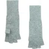 Portolano Cashmere Fingerless Gloves In Gray