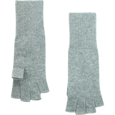 Portolano Cashmere Fingerless Gloves In Gray