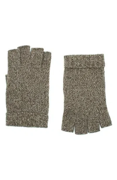 Portolano Cashmere Fingerless Gloves In Gray