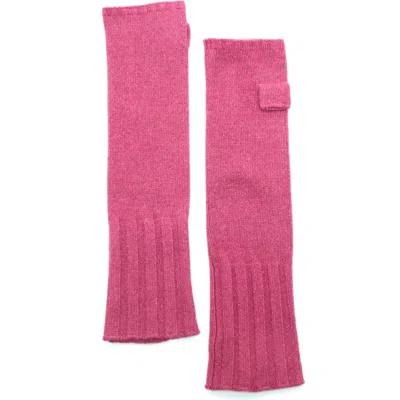 Portolano Cashmere Fingerless Gloves In Pink