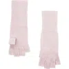 Portolano Cashmere Fingerless Gloves In Pink