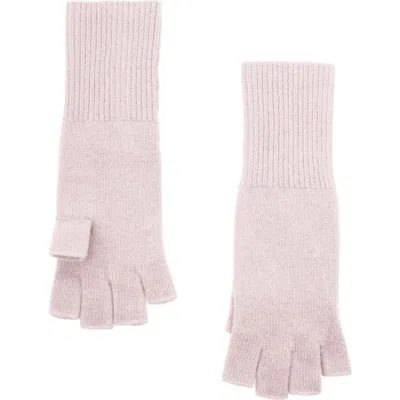 Portolano Cashmere Fingerless Gloves In Pink