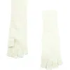 Portolano Cashmere Fingerless Gloves In White