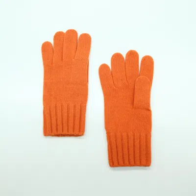 Portolano Cashmere Gloves In Orange