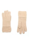Portolano Cashmere Gloves With Stitched Cuff In Neutral