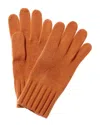 Portolano Cashmere Gloves In Orange