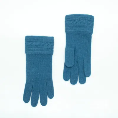Portolano Cashmere Gloves With Cabled Cuff In Multi