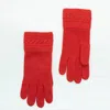 Portolano Cashmere Gloves With Cabled Cuff In Red