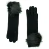 Portolano Cashmere Gloves With Pom In Black