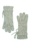 Portolano Cashmere Gloves With Strings In Green