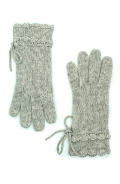 Portolano Cashmere Gloves With Strings In Green