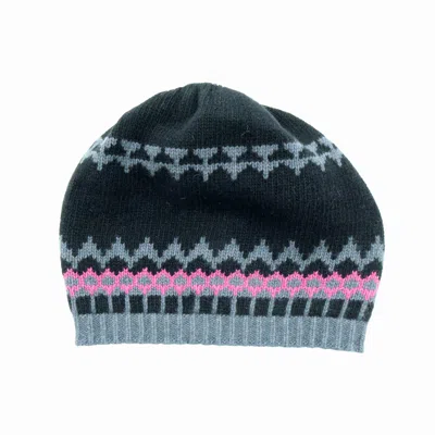 Portolano Cashmere Hat In Nordic Design In Black