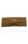 Portolano Cashmere Headband In Dark Camel