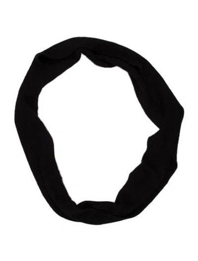 Pre-owned Portolano Cashmere Infinity Scarf In Black