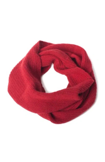 Portolano Cashmere Infinity Scarf In Red
