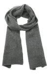 Portolano Cashmere Jersey Scarf In Gray