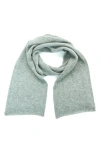 Portolano Cashmere Jersey Scarf In Light Grey