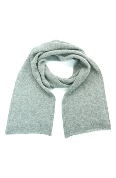 Portolano Cashmere Jersey Scarf In Light Grey