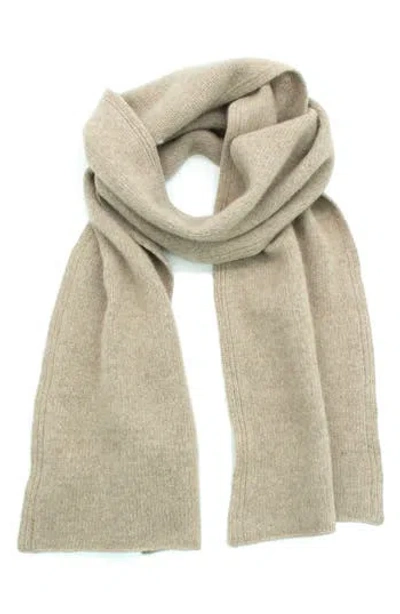 Portolano Cashmere Jersey Scarf In Neutral
