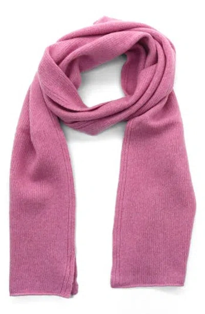 Portolano Cashmere Jersey Scarf In Pink
