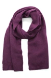 Portolano Cashmere Jersey Scarf In Purple