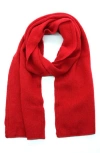 Portolano Cashmere Jersey Scarf In Rosso Cilegia