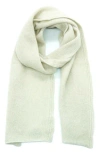 Portolano Cashmere Jersey Scarf In Yogi Ivory