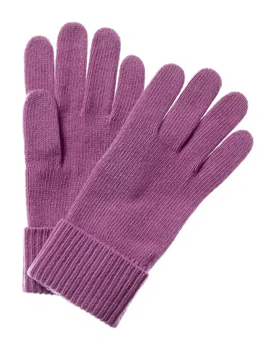 Portolano Cashmere Knit Gloves In Purple