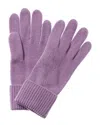 Portolano Cashmere Knit Gloves In Purple