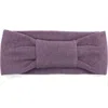 Portolano Cashmere Knot Headband In Purple