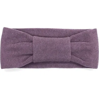 Portolano Cashmere Knot Headband In Purple