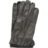 Portolano Cashmere Lined Handsewn Corded Gloves In Black