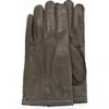 Portolano Cashmere Lined Handsewn Corded Gloves In Brown