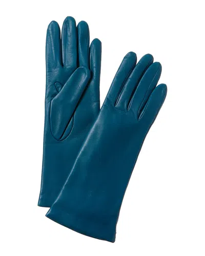 Portolano Cashmere-lined Leather Glove In Blue